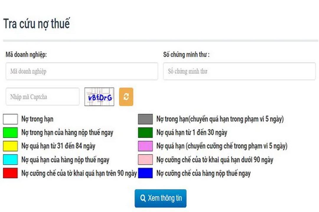 Cách tra cứu nợ thuế